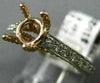 ESTATE .48CT DIAMOND 14KT 2 TONE GOLD 3D LUCIDA ROUND SEMI MOUNT ENGAGEMENT RING