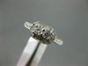 ESTATE .50CT DIAMOND 14KT WHITE GOLD 2 STONE SIDE BY SIDE FILIGREE MILGRAIN RING