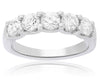 ESTATE 1.52CT DIAMOND 14KT WHITE GOLD 3D SEMI ETERNITY WEDDING ANNIVERSARY RING