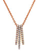 ESTATE .38CT DIAMOND 18KT TRI COLOR GOLD CLASSIC TRIPLE BAR FUN FLOATING PENDANT