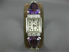 ANTIQUE SMITH PATTERSON 4.40CT OLD MINE DIAMOND & AMETHYST PLATINUM WATCH #2573