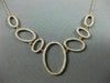 ESTATE LARGE .90CT ROUND DIAMOND 14KT ROSE GOLD 3D MULTI OPEN OVAL FUN NECKLACE