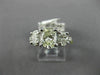 ESTATE 2.16CT DIAMOND 14KT WHITE GOLD 3D OVAL THREE STONE ENGAGEMENT RING #2184