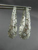 ESTATE LARGE & WIDE .50CT DIAMOND 14KT WHITE GOLD FILIGREE HOOP HANGING EARRINGS