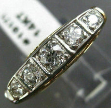 ANTIQUE 1.26CT OLD MINE DIAMOND 14KT TWO TONE GOLD CLASSIC FILIGREE RING #19171