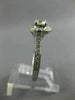 ESTATE 1.0CT DIAMOND 14KT WHITE GOLD ROUND HALO SEMI ETERNITY ENGAGEMENT RING