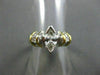 ESTATE .72CT DIAMOND 14KT WHITE & YELLOW GOLD MARQUISE ENGAGEMENT RING #15713