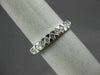 ESTATE .36CT DIAMOND 14KT WHITE GOLD 9 STONE SEMI BEZEL ANNIVERSARY RING #5456
