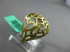 ESTATE LARGE .29CT DIAMOND 18KT TWO TONE GOLD 3D HANDCRAFTED FILIGREE MATTE RING