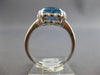 2.54CT DIAMOND & AAA BLUE TOPAZ 14KT WHITE GOLD CUSHION & ROUND FRIENDSHIP RING