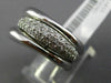 ESTATE .57CT ROUND DIAMOND 14KT WHITE GOLD 3D MULTI ROW SEMI ETERNITY FUN RING