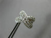 ESTATE .90CT DIAMOND 14KT WHITE GOLD 3D CRISS CROSS X LOVE HUGGIE EARRINGS