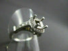 ESTATE .50CT DIAMOND 14KT WHITE GOLD HALO SETTING SEMI MOUNT ENGAGEMENT RING 435