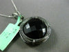 ESTATE LARGE 25.0CT BLACK ONYX 18KT BLACK GOLD WOVEN SOLITAIRE FLOATING PENDANT