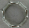 ESTATE LARGE .47CT DIAMOND 18KT WHITE GOLD 3D BAMBOO CIRCLE OF LIFE FUN NECKLACE