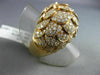 ESTATE LARGE 3.76CT ROUND DIAMOND 18KT ROSE GOLD 3D MULTI SHELL CLUSTER FUN RING