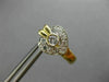 ANTIQUE .65CT DIAMOND 14KT TWO TONE GOLD HEART CLUSTER FILIGREE EARRINGS #11683