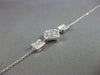 .51CT DIAMOND 18K WHITE GOLD ROUND & BAGUETTE 4 LEAF CLOVER FLOWER LOVE BRACELET