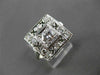 ANTIQUE LARGE .72CT OLD MINE DIAMOND PLATINUM FILIGREE SQUARE RING #19922