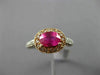WIDE 1.50CT DIAMOND & AAA PINK SAPPHIRE 14K WHITE & ROSE GOLD 3D ENGAGEMENT RING