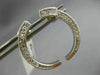 ANTIQUE .72CT DIAMOND 14KT WHITE GOLD 3D CLASSIC MOON SHAPE EARRINGS #21750
