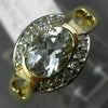 .92CT DIAMOND & AAA OVAL AQUAMARINE 14KT YELLOW GOLD SEMI BEZEL ENGAGEMENT RING
