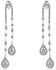 1.07CT DIAMOND 14KT WHITE GOLD TEAR DROP BY THE YARD CHANDELIER HANGING EARRINGS