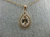 .77CT DIAMOND & AAA OVAL MORGANITE 14KT ROSE GOLD 3D INFINITY TEAR DROP PENDANT