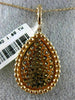 ESTATE LARGE 1.80CT MULTI COLOR DIAMOND 18KT ROSE & BLACK GOLD FLOATING PENDANT