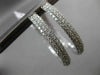 ESTATE LARGE & WIDE 4.20CT DIAMOND 18KT WHITE GOLD 3D DOUBLE SIDED HOOP EARRINGS