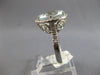 LARGE 5.66CT DIAMOND & AAA AQUAMARINE 14KT WHITE GOLD ROUND HALO ENGAGEMENT RING