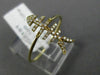 ESTATE WIDE .12CT ROUND DIAMOND 14KT YELLOW GOLD 3D LUCKY FISH SKELETON FUN RING