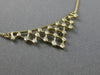 ESTATE .53CT DIAMOND 14K YELLOW GOLD 3D CLASSIC TRIANGULAR CROW V SHAPE NECKLACE