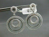 ESTATE LARGE 1.98CT DIAMOND 14KT WHITE GOLD CIRCLE OF LIFE HANGING EARRINGS