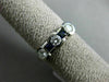 ESTATE .85CT DIAMOND & SAPPHIRE 14KT WHITE GOLD 3D SEMI BEZEL ANNIVERSARY RING