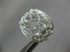 ESTATE WIDE 1.08CT DIAMOND 14KT WHITE GOLD 3D FILIGREE ETOILE HANGING EARRINGS