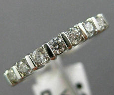 ESTATE .35CT DIAMOND 14KT WHITE GOLD CLASSIC SEVEN STONE LOVE WEDDING RING #1172