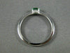 ESTATE .28CT DIAMOND & AAA EMERALD 14KT WHITE GOLD ROUND & OVAL CLASSIC FUN RING