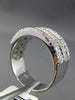 ESTATE WIDE 1.18CT BAGUETTE & ROUND DIAMOND 18KT WHITE GOLD 3D ANNIVERSARY RING