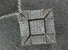 LARGE 1.75CT DIAMOND 14KT WHITE GOLD PRINCESS TWO IN ONE NECKLACE PENDANT #1584