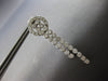 LARGE 1.80CT DIAMOND 14KT WHITE GOLD 3D TWO ROW CIRCULAR HANGING EARRINGS #27944