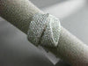 ESTATE LARGE 2.83CT DIAMOND 18KT WHITE GOLD 3D ZIG ZAG MICRO PAVE COCKTAIL RING