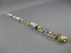 ESTATE WIDE & LARGE 14KT WHITE & YELLOW GOLD 3D FANCY LINK MEN'S BRACELET #22852