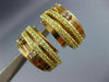ESTATE WIDE .24CT FANCY YELLOW & PINK DIAMOND 18KT 2 TONE GOLD UMBRELLA EARRINGS