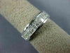 WIDE .84CT DIAMOND 14K WHITE GOLD 3D PRINCESS TWO ROW INVISIBLE ANNIVERSARY RING