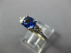 1.44CT DIAMOND & AAA SAPPHIRE 14K WHITE GOLD OVAL 3 STONE ENGAGEMENT RING #26977