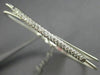 ESTATE .25CT DIAMOND 14KT WHITE GOLD CRISS CROSS BAR FLEXIBLE MESH LOVE BRACELET