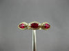 ESTATE .71CT DIAMOND & AAA RUBY 14K YELLOW GOLD 3D HALO WEDDING ANNIVERSARY RING