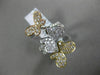 ESTATE LARGE .97CT DIAMOND 18K WHITE YELLOW ROSE GOLD 3D BUTTERFLY LOVE FUN RING