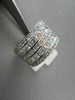 ESTATE WIDE F COLOR, VVS 4.0CT DIMAOND 18K GOLD RING